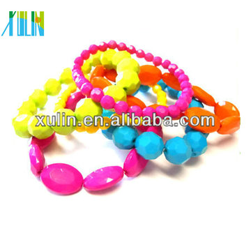 jewelry making acryilc beads bright fluorescence colour faceted bead